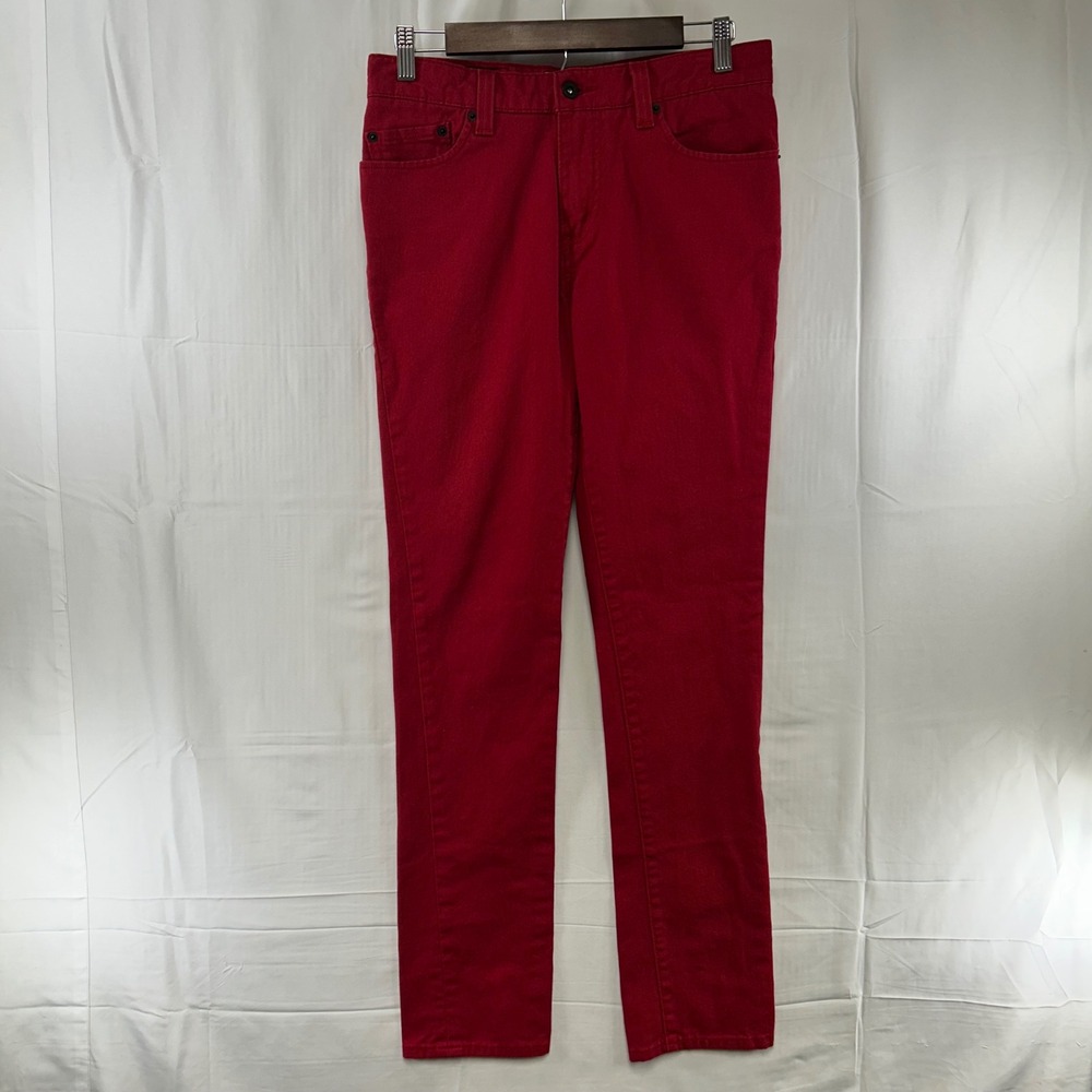 Levi's 510 Super Skinny Jeans Mens W31 L32 Red Stretch Denim Pants